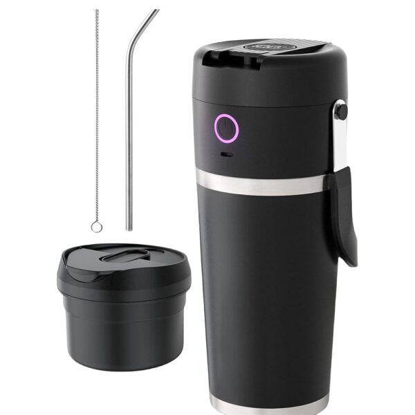 Kabelloser Entsafter mit vakuumisoliertem Edelstahlbehälter, 14000 U/min, Motor, Smoothie-Mixer, tragbarer Mixbecher
