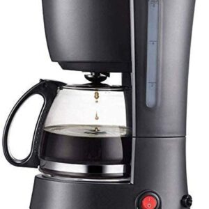 Kaffeemaschine, Kompakte Kaffeemaschine, 600-ml-Kaffeemaschine mit Tropfschutzfunktion, 550 W, wiederverwendbarer, waschbarer Filter, Schwarz, für Espressokocher