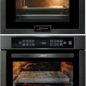 Kaiser Built-in Oven Set 79 L, 15 Functions, Self-Sufficient + Microwave Oven, 45 cm High, TouchControl, Hot Air System, Infrared Grill, Microwave, 22 Functions, Black Steel and...