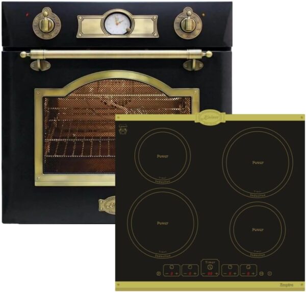 Kaiser Induction Cooker Set EH 6355 Em+KCT 6195 IEm, Retro Electric Built-in Oven 60 cm 67 L + Induction Hob 60 cm