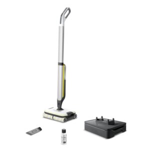 Kärcher FC 7 Cordless Hard Floor Cleaner - Electric and Wireless Floor Mop for 135 m² - Effortless Cleaning at Only 71 dB in One Step, White