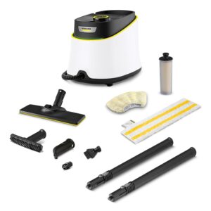 Kärcher SC 3 Deluxe Steam Cleaner, Steam Pressure: 3.5 Bar, Heating Time: 30 s, Power: 1900 W, Surface Capacity: 75 m², Tank: 1 L, Floor Cleaning Kit, Microfibre Cover, with...