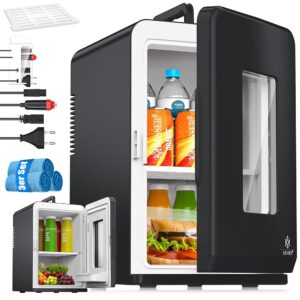 KESSER® 2-in-1 Mini Fridge Cool Box 15 Litres Cooling and Heating Function Portable AC DC 220-240 V/12 V Socket and Cigarette Lighter Warming Box Thermal Box Car Offices Room...