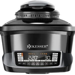 KESSER® Multicooker with Hot Air Fryer 8L & 16 Programmes Kitchen Appliance - Grilling, Baking, Steaming, Preheating & Keeping Warm Function, Pressure Cooker, Rice Cooker, Slow...