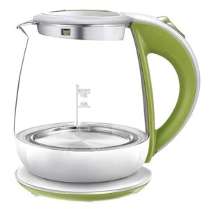 KhUkhu Glass Kettle, Wireless Kettle with Scalding Protection, 1500 W Pressure Cooker with Automatic Shut-Off and Boil Dry Protection