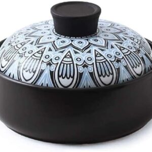 Kitchen Stove with Ceramic Round Casserole, Large Slow Cooker with Dual Handles and Lid (3.5 L)
