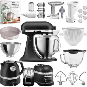 KitchenAid Food Processor Set, Blender, Kettle, Toaster, Ice Maker, Baking Pan, Pasta Press, Vegetable Cutter, Meat Grinder, Glass Bowl with Lid, Mini Chopper