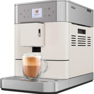 KitchenAid Fully Automatic Coffee Machine I KF6 I Hot Drinks from Espresso to Cappuccino I with 15 Preset Drinks, Automatic Frothing and Heating of Milk (White)