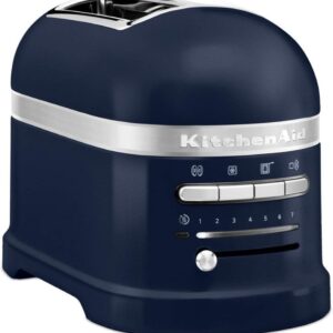 KitchenAid Toaster for 2 slices with sandwich tongs, Artisan, retro toast machine, various functions and browning levels, ink blue