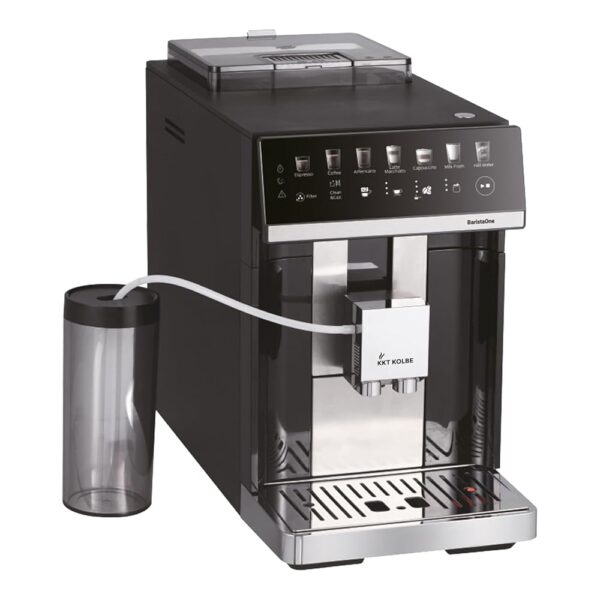 KKT KOLBE Barista One Fully Automatic Coffee Machine with Milk Container, Milk Foam Nozzle and Accessories, 2 Cups, 15 Bar, 7-Level Grinder, Touch Screen, Automatic Cleaning, 7...