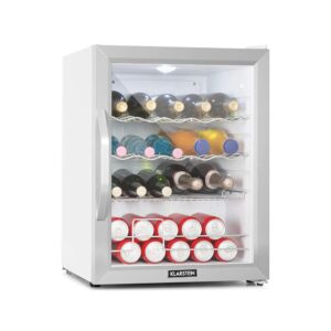 Klarstein Beersafe - drinks refrigerator, bottle fridge with 60 litres, beer fridge, 5 cooling levels: 3-10 °C 42dB LED Light Fridge Bottle Mini Bar