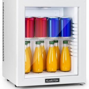 Klarstein Brooklyn Mini-Bar, Mini-Fridge, Thermoelectric Cooling System, 3 Stage Cooling: up to 12 °C, EcoExcellence System: Energy efficiency class A, noiseless: 0 dB
