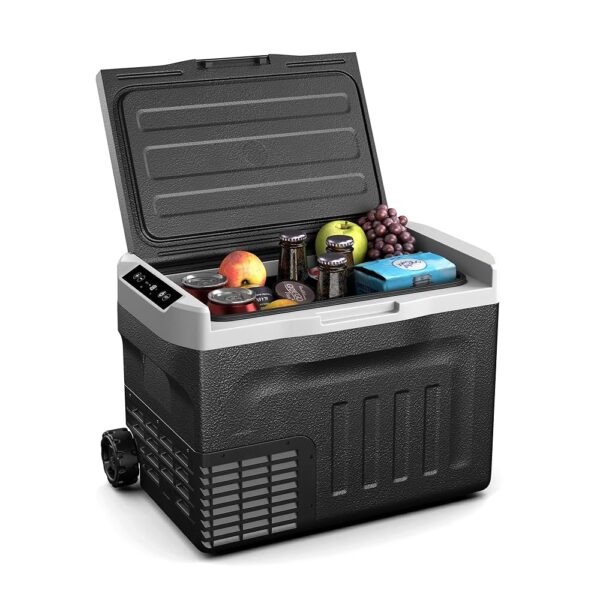 Klarstein PolarForce 30 Litre Cool Box - Portable Electric Compressor Cool Box with LCD Control Panel, -20°C to 20°C, Dual Power (12V/230V), Eco Mode, Ideal for Camping and Road...