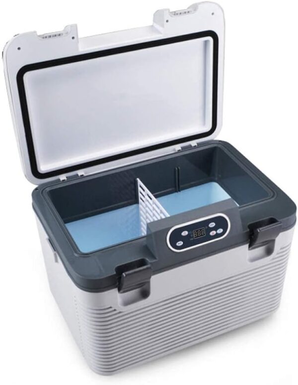KLYDBMYT Portable Car Refrigerator/Freezer Vehicle Car Truck RV Boat Mini Fridge Electric Cooler for Driving Travel Fishing Outdoor and Home Use -12/24V DC