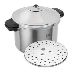KUHN RIKON DUROMATIC Hotel 30333 Pressure Cooker / Steam Cooker, Side Handle Model, Stainless Steel, Silver, 12 Litres, 28 cm