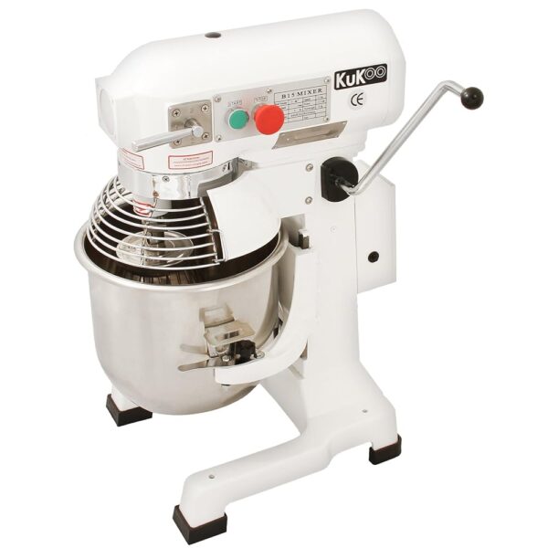 KuKoo Commercial 15 Litre Planetary Food Mixer, Spiral, Bakery Equipment, Stand Mixer, 3 Speed, 220V