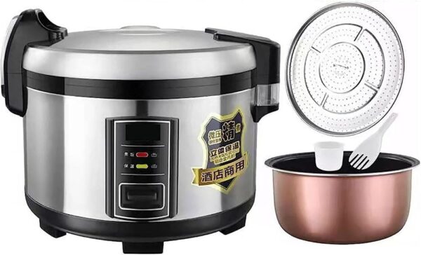 Large Rice Cooker 10-25L - Commercial Non-Stick Slow Cooker for Efficient Cooking in Hotels, Restaurants, Canteens, Schools - Ideal for Buffet Service