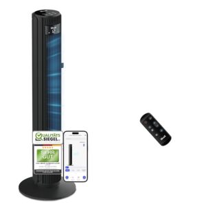 Levoit - 7.9 m/s Smart App Tower Fan Quiet Fan for Bedroom Tower Fan with Remote Control 12 Speeds 4 Modes 12 Hours Oscillating Column Fan with Sensor App Voice Control