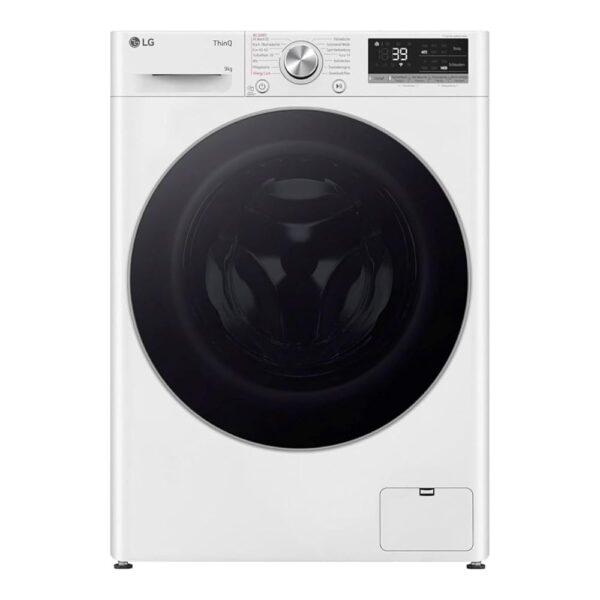 LG F4WR7091, Class A-10%, Triple Class A, Washing Machine 9 kg, 1360 rpm, Wi-Fi, AI Direct Drive, Deep Cleaning with Steam, TurboWash 360°, Safety Glass Door, 60 x 62 x 85 cm,...