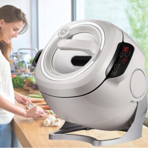 LLHTTDMBDFC Rotating Cooking Pot, Automatic Cooking Pot, 6L 2000W Automatic Cooking Machine, Multifunctional, Drum Cooking Wok Machine for Camping, Travel, Cooking (220 V)