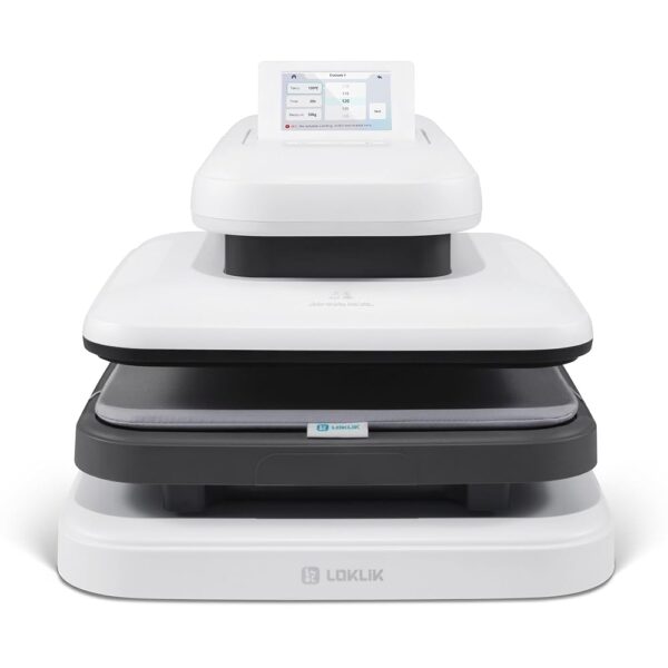 LOKLiK ImPress Auto Heat Press 2 - Automatic Heat Press for Personalising T-Shirts, Sweaters, Blankets, Towels, Tote Bags and Other Textiles (With)