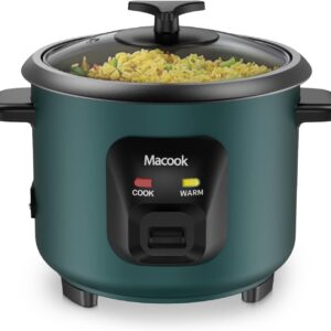 Macook Rice Cooker (0.6 Litres, 3 Cups) 300 W - Small Rice Cooker for 1 to 6 People, Non-Stick Coating, Automatic Warming Function, Anti-Dry Burner Function