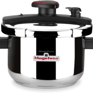 Magefesa Astra Pressure Cooker 18/10 Stainless Steel, Energy Efficient, Comfortable and Easy Closure, Healthy Cooking, Suitable for Induction Cookers (4L)
