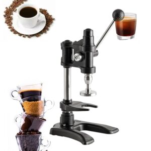 Manual Coffee Extractor, Portable Quantitative Powder Press Made of Stainless Steel with Downward Pressure, 58 mm Powder Distributor, for Home, Office, Camping, Travel