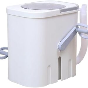 Manual Washing Machine, Portable Hand Crank Rotary Washing Machine for Dormitory, Apartment, Motorhome - Compact Non-Electric Washing Machine with Foot Pedal