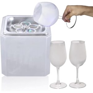 McbeAn Commercial Glass Cooler, Stainless Steel Wine Glass Freezer, 6 Seconds Fast Cooling, 600 Cups/h, for Cocktail, Beer, Mixed Drinks, Bar, Restaurant, Kitchen