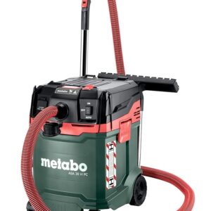 metabo ASA 30 H PC Allessauger Wet/Dry Vacuum Cleaner with Integrated Filter Cleaning - 1200 W, 30 L, Dust Class H, Antistatic - For Construction Sites and Workshop - Includes...