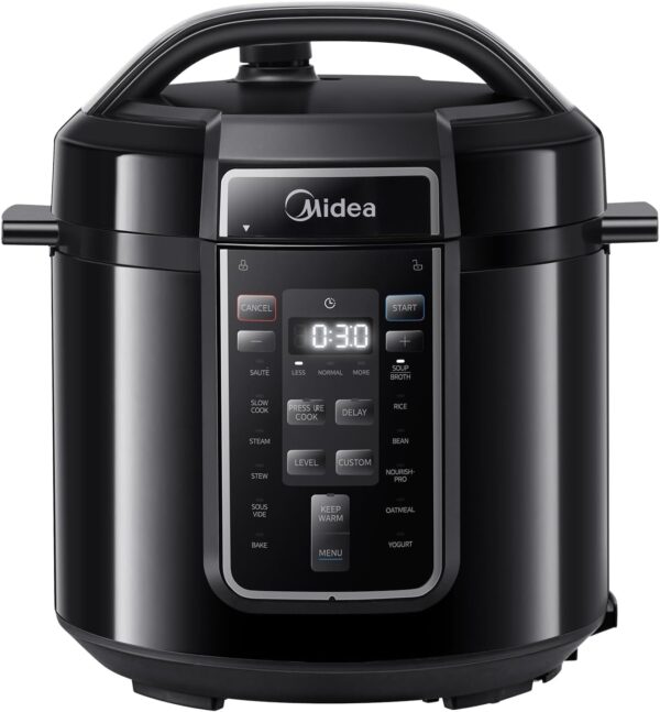 Midea Electric Pressure Cooker 6L, 9-in-1 Multi-Cooker with 14 Functions, Yoghurt Maker, Rice Cooker, Slow Cooker, Sous Vide, Steamer, Pasta Cooker, Stainless Steel Inner Pot,...