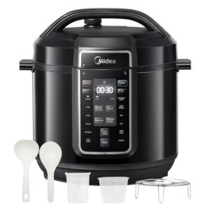 Midea Electric Pressure Cooker 9-in-1, 8L Multicooker, 12 Presets Instant, Yoghurt Maker, Rice Cooker, Slow Cooker, Sous Vide, Steamer, Pasta Cooker, Stainless Steel Inner Pot,...