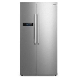 Midea MERS530FGD02 Side-by-Side Fridge/Freezer Combination, NoFrost, Inverter Technology, Indoor Ice Bar, Twin Control, 176.5 cm Height, 335 L Cooling, 197 L Freezer, 256 kWh...