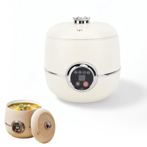Mini Rice Cooker 1.6L - Multifunctional Small Rice Grain Cooker, Digital Rice Cooker with Removable Lid, 0.5-9.5h Timer, Increased Safety Features, Portable Rice Cooker