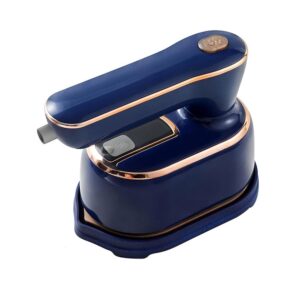 Mini Steam Iron, 1000 W Travel Iron, Mini, Portable Steamer, Mini Travel Iron, Foldable, 20S Quick Heating, Compact Hanging Steamer (Blue)