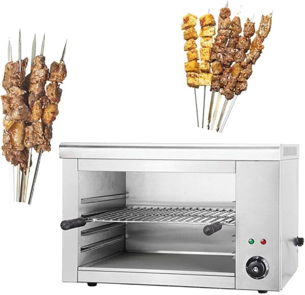 MNBVH Electric Salamander Oven, Commercial Thermostatically Controlled Electric Oven, 2200 W Adjustable Mesh Kitchen Device, Stainless Steel Broiler, Chop Steak Oven for Pizza...