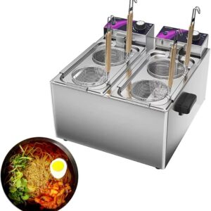 MNSSRN Multifunctional Pasta Cooker, Commercial 4-Hole Pasta Cooker, 2000 W Macaroni Vegetable Dumpling Stove, Used in Restaurants and Hotels