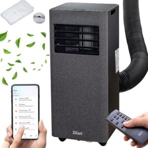 Mobile Air Conditioner with Exhaust Hose & Window Seal, WiFi Air Conditioning, WiFi & App, Mobile 24H Timer, Cooling Fan, 340 m³/h, Dehumidifier, 38 L, Mobile Air Conditioner,...