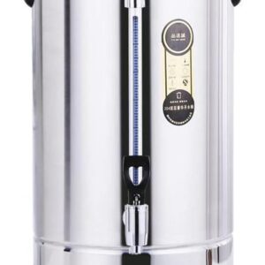 Mxxephemer Kettle Hot Water Dispenser Catering Teapot Commercial Electric Stainless Steel with Water Level Indicator Faucet Portable Handle 20L (50L)