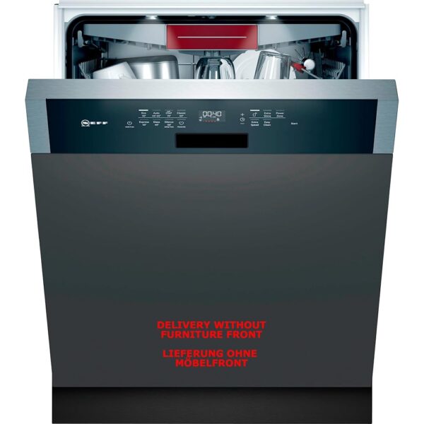 NEFF S147ZCS35E, N 70, Dishwasher, Partially Integrated, 60 cm, Home Connect, Zeolite Drying, Chef 70°, 8 Programmes