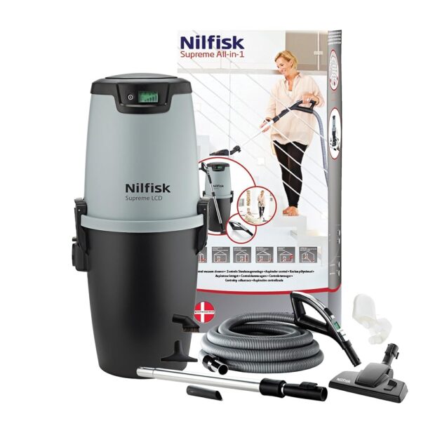 Nilfisk All-In-1 Supreme LCD Deluxe Central Vacuum Cleaner Complete Package