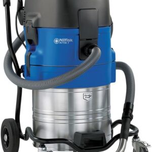 Nilfisk ATTIX 751-11 Wet/Dry Vacuum Cleaner (Industrial Vacuum Cleaner with 1500 W, Container Tiltable 70 L, Cable 7.5 m) 302001523, Multi Black, Blue, Silver