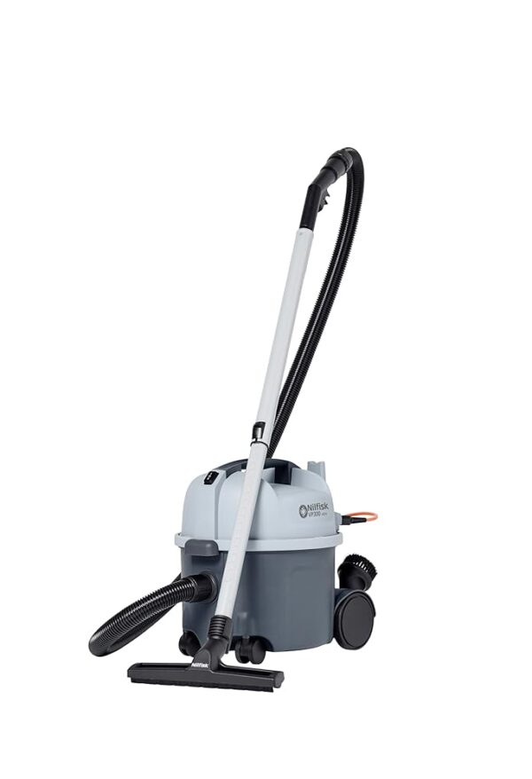 Nilfisk Commercial Vacuum Cleaner VP300 HEPA Basic (Industrial Vacuum Cleaner with HEPA Filter, Volume Filter Bag 10 L, Capacity 800 W, Air Flow 32 l/s), Advance