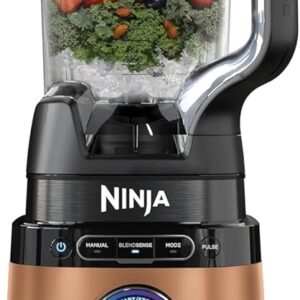 Ninja 2-in-1 Detect Power Mixer Pro & Single Serve, 1200W Mixer with Jug, & Single Serve Container, Smoothies Mixing, Chopping Vegetables & Mixing Frozen Drinks, Copper/Black,...