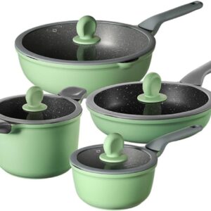 Non-Stick Kitchen Pot Set Camping Multifunction Rice Cooker Milk Pot Cookware Set with Lid Induction Cooker Pot Kitchen Utensils