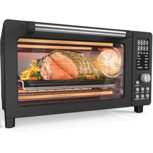 Nuwave Bravo Pro Smart Air Freyer Combo Toaster, Airfryer Convection Oven, 12-in-1 Functions with Faster and Even Crispy Technology, 1800W, 22-400°F, PFAS Free, 21QT