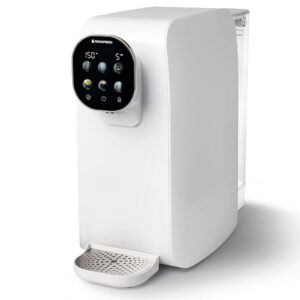OsmoFresh Quella Pro White Countertop Osmosis System with Hot Water Dispenser, 6 Temperature Levels, 7-Way Reverse Osmosis Filtering, Water Filter for Kitchen, Office,...