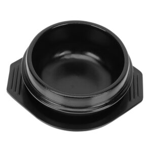 OUNONA 1 Piece Ceramic Bibimbap Pot with Tray Food Heat Resistant Stockpot for Healthy Energy Efficient and Durable and Versatile