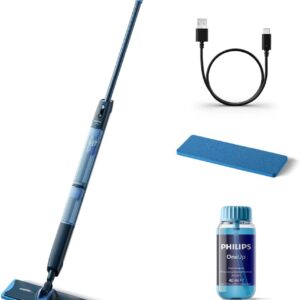 Philips OneUp 5000 Series Electric Mop - 2 x Cleaner Floors², 2 x Faster Wiping, Two Moisture Settings for Hard and Sensitive Floors, Wireless with 360° Swivel (XV5113/01)